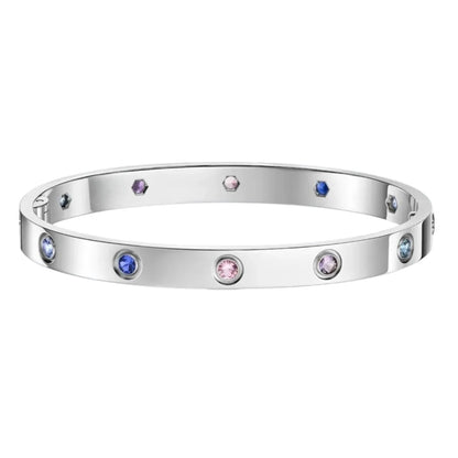 [Royal&Vicky]Classic 6.1mm Love Bracelet 10-Diamond Multicolor