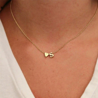 [Royal&Vicky]Ria Initial Letter Gold Necklace