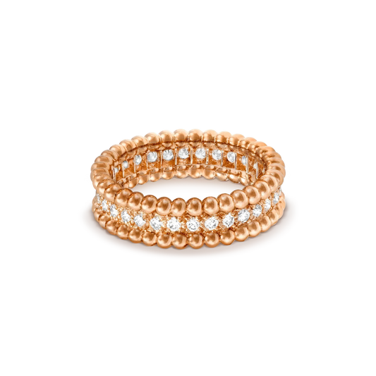 [LUXE] PERLEE DIAMANT ROSÉGOLDRING