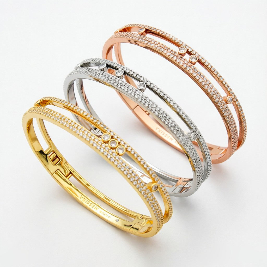 [Royal&Vicky]Move Romane pavé bangle