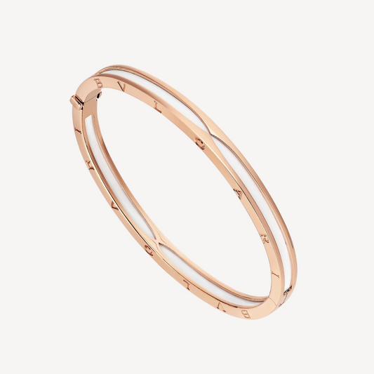 [ROYAL]ZERO 1 PINK GOLD WITH WHITE CERAMIC BRACELET