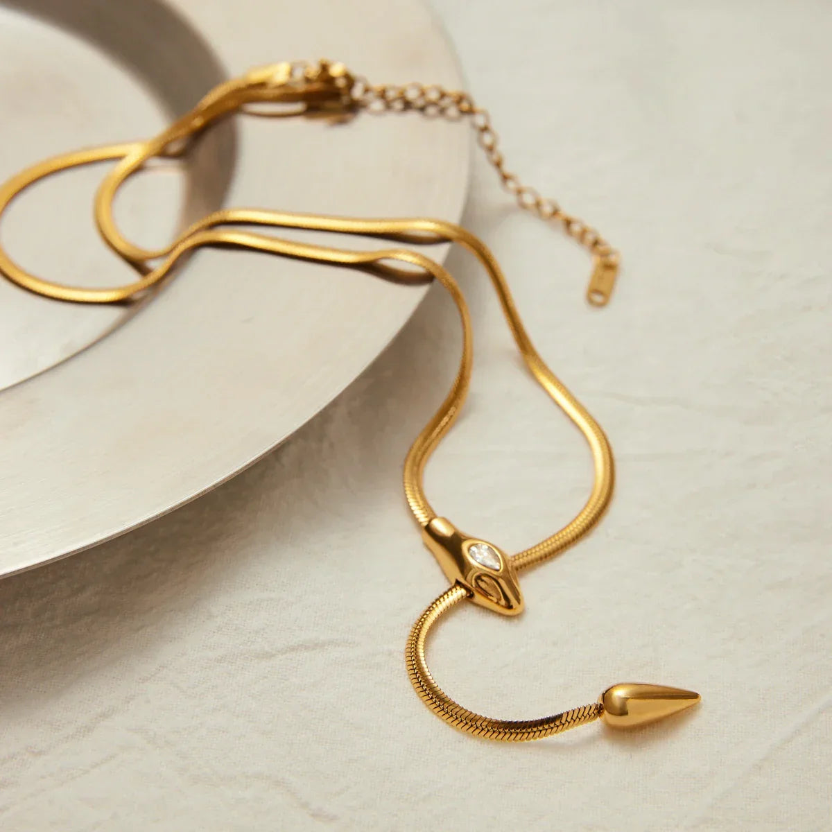 [Royal&Vicky]Zarelle Gold Schlangenanhänger