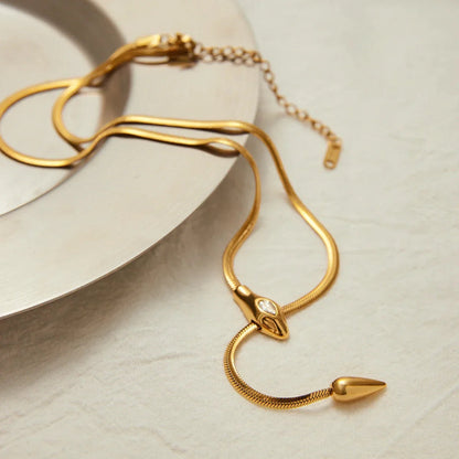 [Royal&Vicky]Zarelle Gold Schlangenanhänger