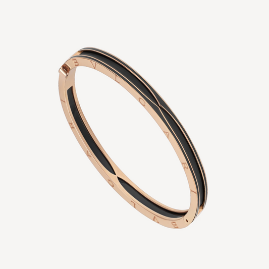 [ROYAL]ZERO 1 PINK GOLD WITH MATTE BLACK CERAMIC BRACELET