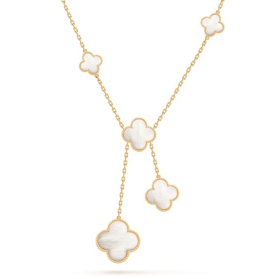 [ROYAL]CLOVER MOTHER OF PEARL NECKLACE 6 MOTIF