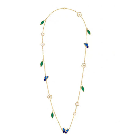 [Royal&Vicky ]LUCKY SPRING GOLD  MOTIFS  NECKLACE