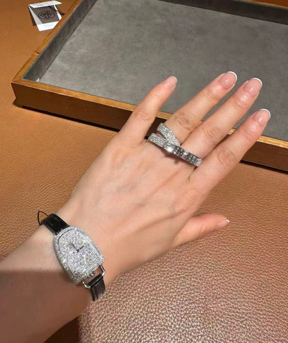 [Royal&Vicky]NEW STYLE FULL CIRCLE DOUBLE DIAMOND RING