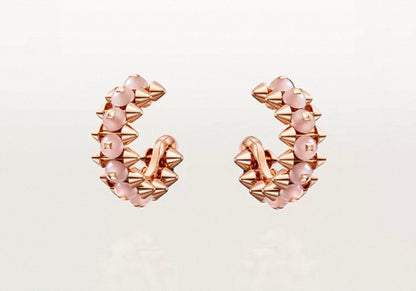 [Royal&Vicky]CLASH COLLECTION AGATE CHALCEDONY STUD EARRINGS