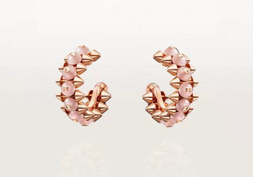 [Royal&Vicky]CLASH COLLECTION AGATE CHALCEDONY STUD EARRINGS