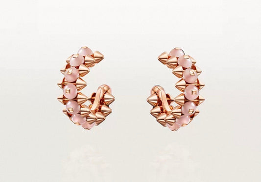 [Royal&Vicky]CLASH COLLECTION AGATE CHALCEDONY STUD EARRINGS