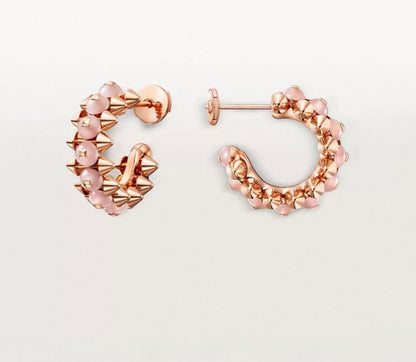 [Royal&Vicky]CLASH COLLECTION AGATE CHALCEDONY STUD EARRINGS