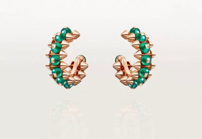 [Royal&Vicky]CLASH COLLECTION AGATE CHALCEDONY STUD EARRINGS