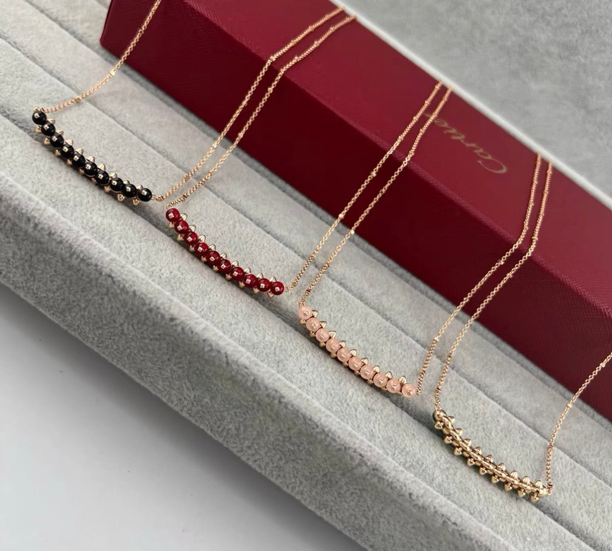 [：Royal&Vicky]CLASH COLLECTION AGATE CHALCEDONY STUD NECKLACE