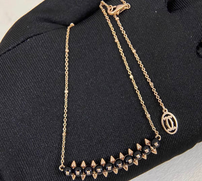 [：Royal&Vicky]CLASH COLLECTION AGATE CHALCEDONY STUD NECKLACE
