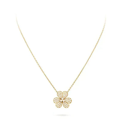 [ROYAL]FLOWER DIAMOND NECKLACE