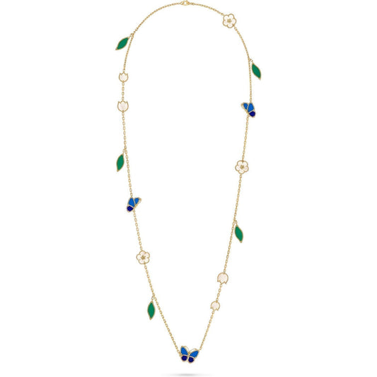[Royal&Vicky]LUCKY SPRING BUTTERFLY 15 FLOWER NECKLACE