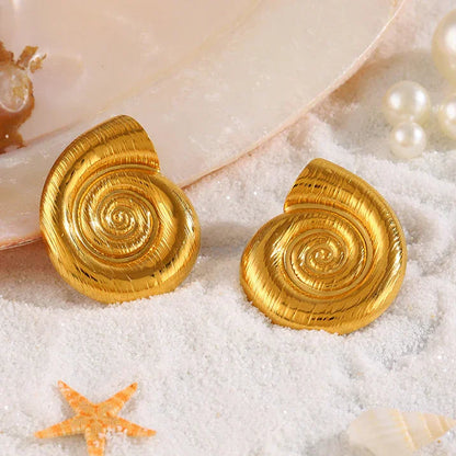 [Royal&Vicky] Nauticia Gold Shell-Ohrringe