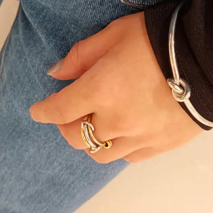 [Royal&Vicky] Jessica zweifarbiger Ringstapel