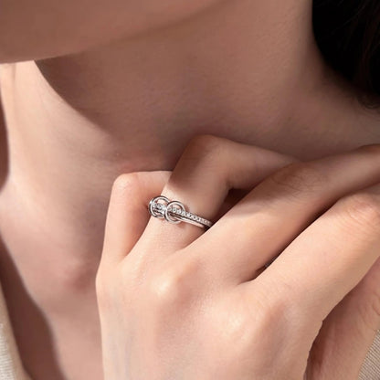 [Royal&Vicky]Adela Stapelring mit Diamanten