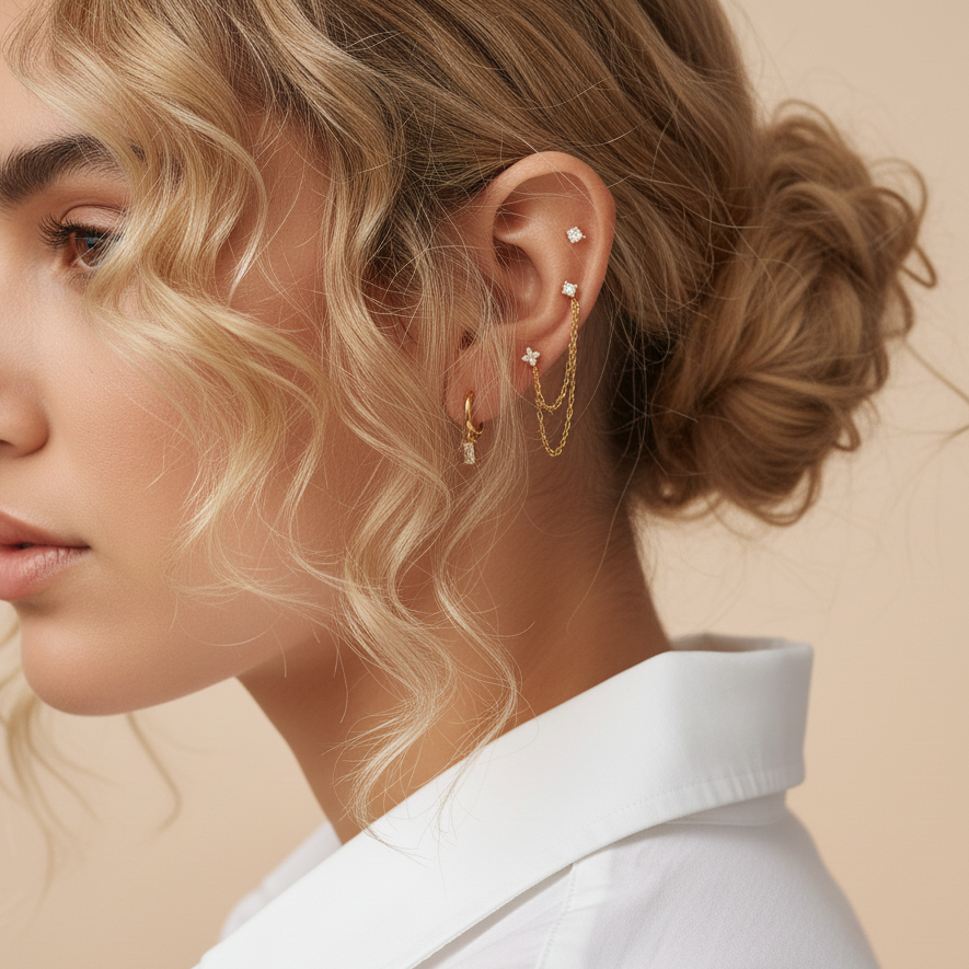[Royal&Vicky]Dina Essential Diamond Earrings Bundle