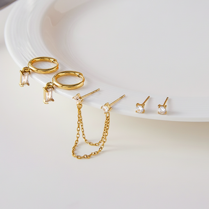 [Royal&Vicky]Dina Essential Diamond Earrings Bundle