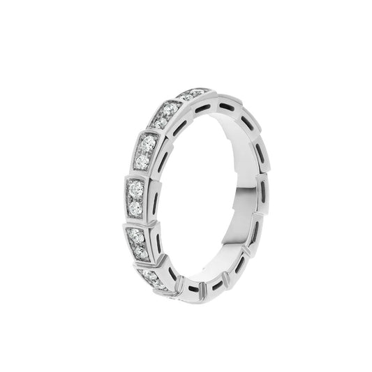 [LUXE]SERPENTI RING SILBER DIAMANT GEPAPERT 3MM