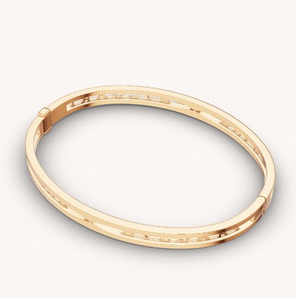 [ROYAL]ZERO 1 SPIRAL LOGO GOLD BRACELET