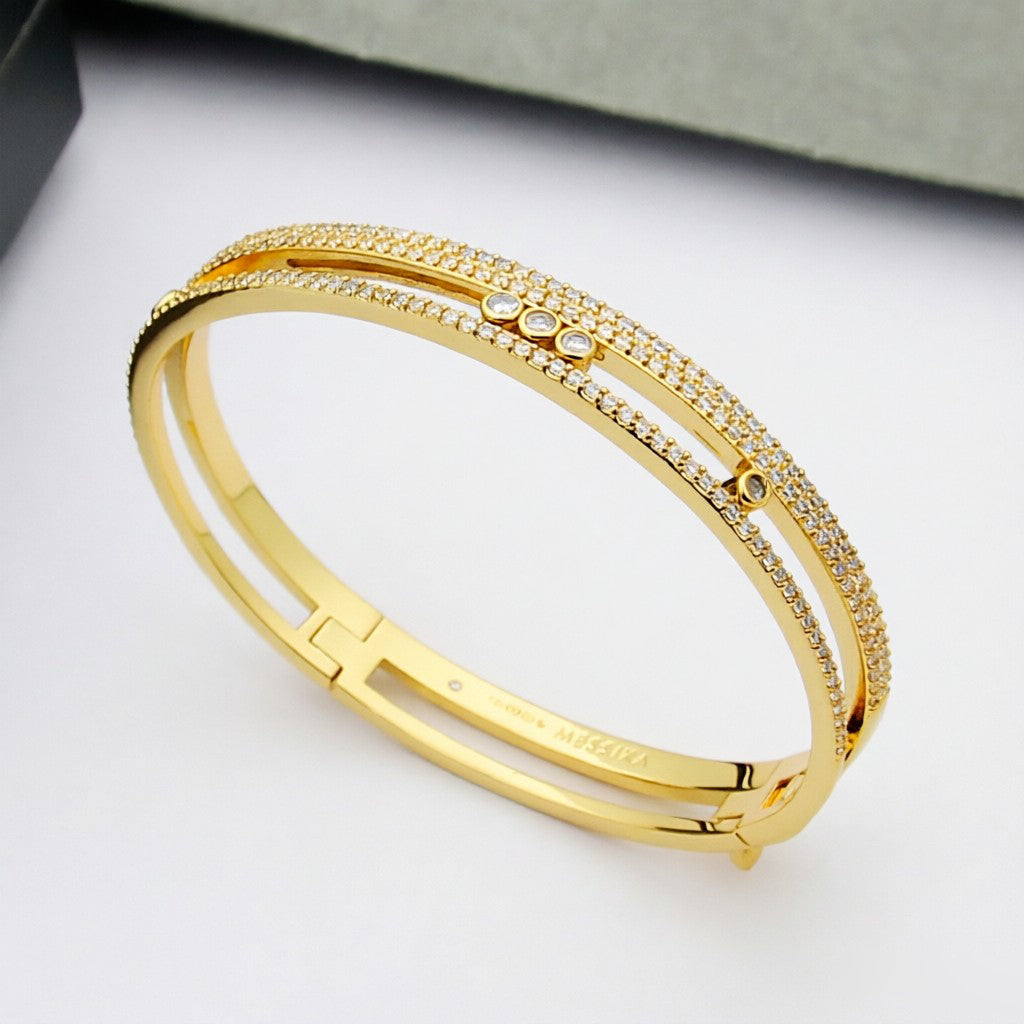[Royal&Vicky]Move Romane pavé bangle