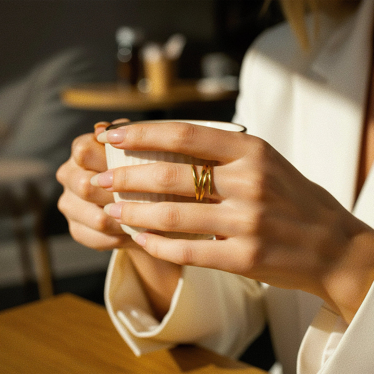 [Royal&Vicky]Shay Zeitgenössischer Goldring