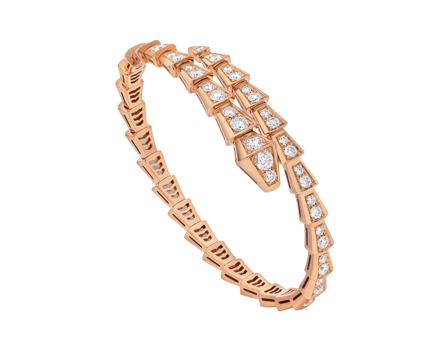 [LUXE]SERPENTI ARMBAND 6,8MM ROSGOLD DIAMANT 