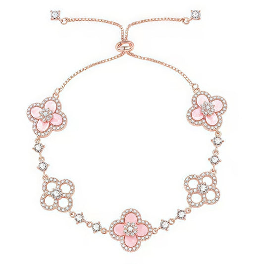 [Royal&Vicky]CLOVER 5 MOTIF PINK BLUE RED WHITE BRACELET