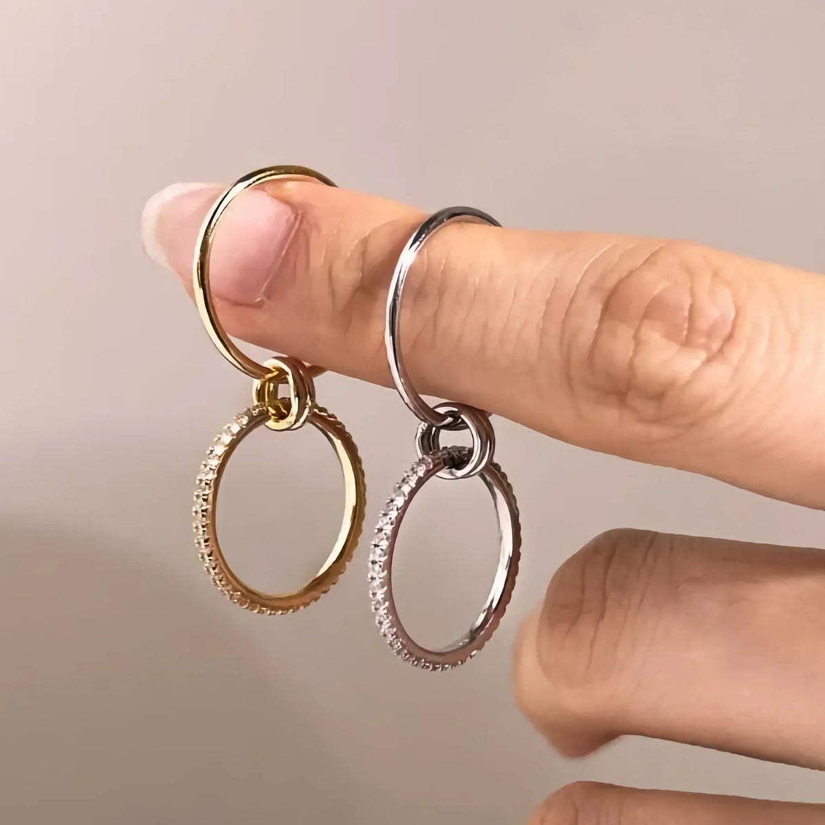 [Royal&Vicky]Adela Stapelring mit Diamanten