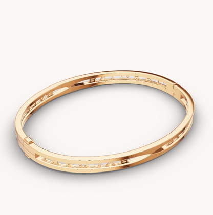 [ROYAL]ZERO 1 SPIRAL LOGO GOLD BRACELET