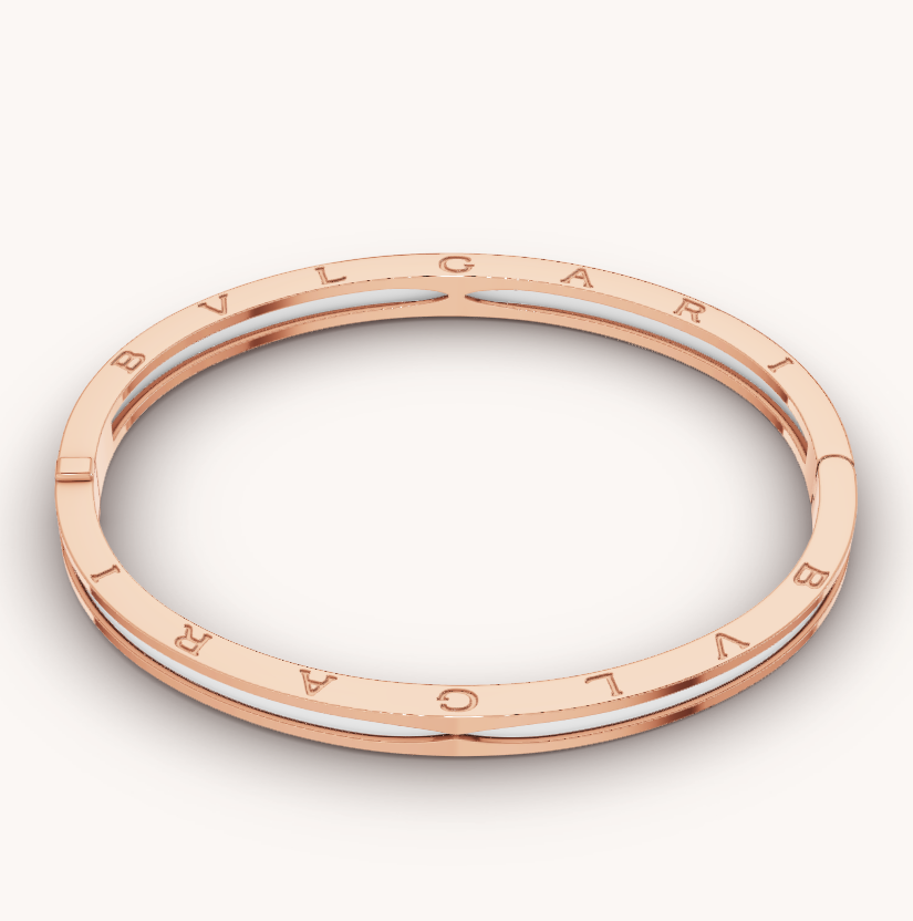 [ROYAL]ZERO 1 PINK GOLD WITH WHITE CERAMIC BRACELET