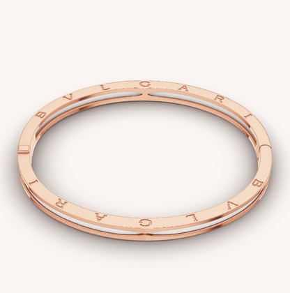 [ROYAL]ZERO 1 PINK GOLD WITH WHITE CERAMIC BRACELET