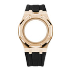 Steel Case & Fluoroelastomer Strap Full‑wrap Embedded Watch Band