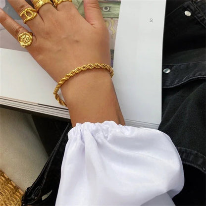 [Royal&Vicky]Gigi Rope Chain Goldarmband