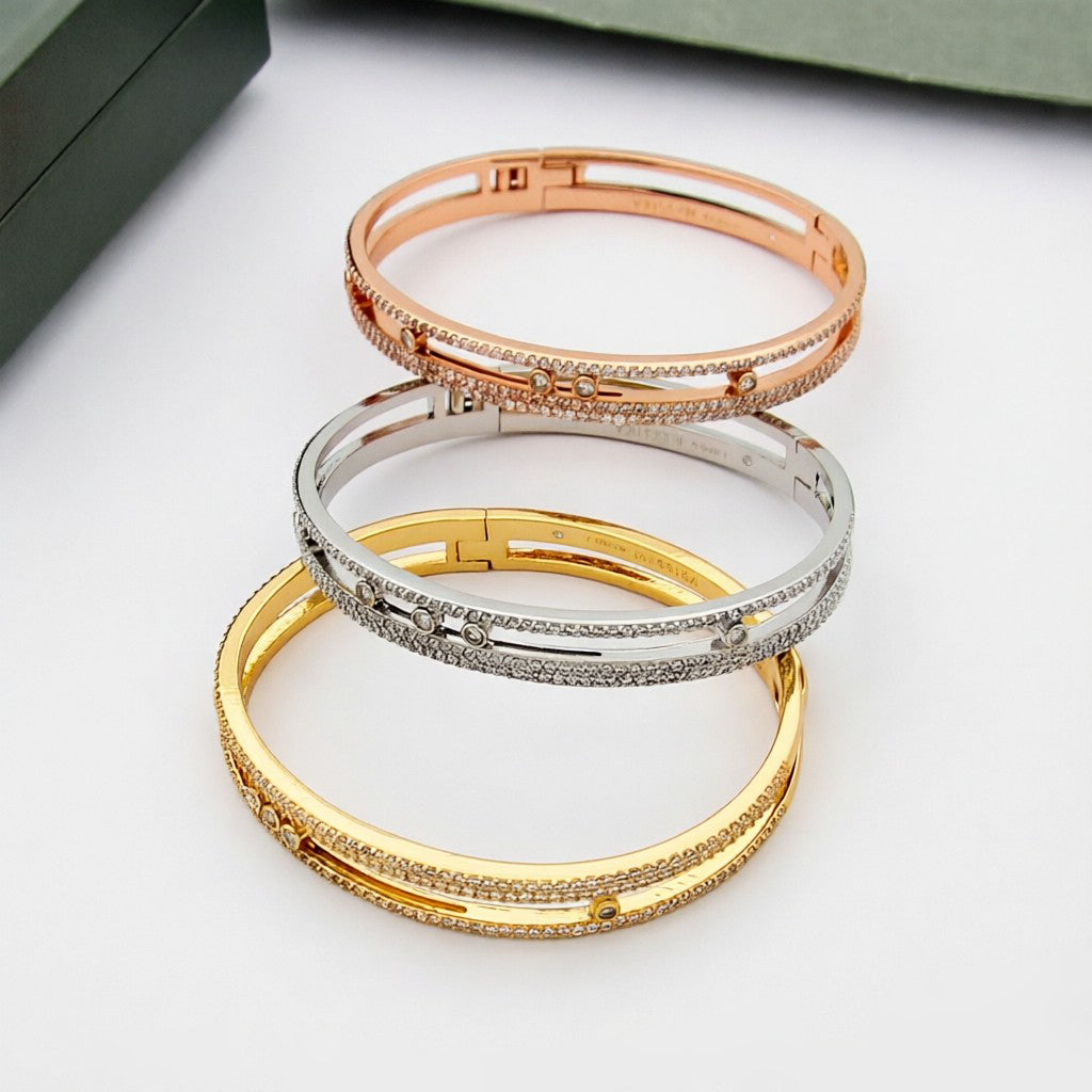 [Royal&Vicky]Move Romane pavé bangle