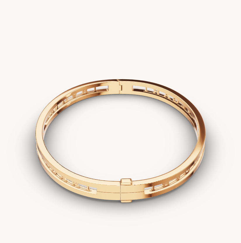 [ROYAL]ZERO 1 SPIRAL LOGO GOLD BRACELET