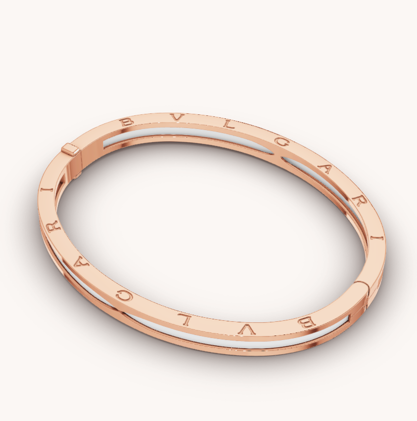 [ROYAL]ZERO 1 PINK GOLD WITH WHITE CERAMIC BRACELET