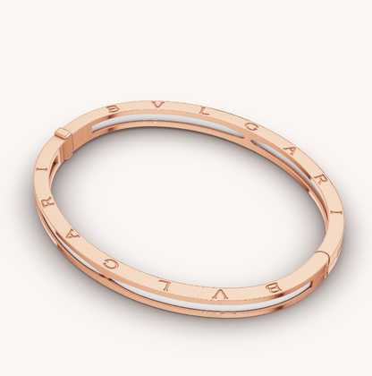 [ROYAL]ZERO 1 PINK GOLD WITH WHITE CERAMIC BRACELET