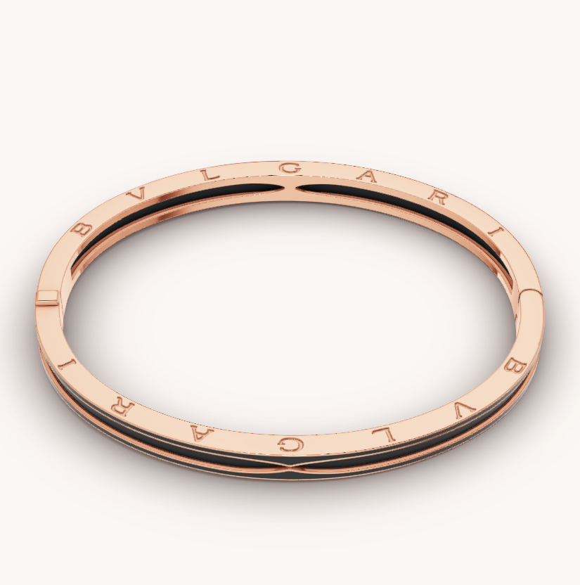 [ROYAL]ZERO 1 PINK GOLD WITH MATTE BLACK CERAMIC BRACELET