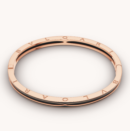 [ROYAL]ZERO 1 PINK GOLD WITH MATTE BLACK CERAMIC BRACELET