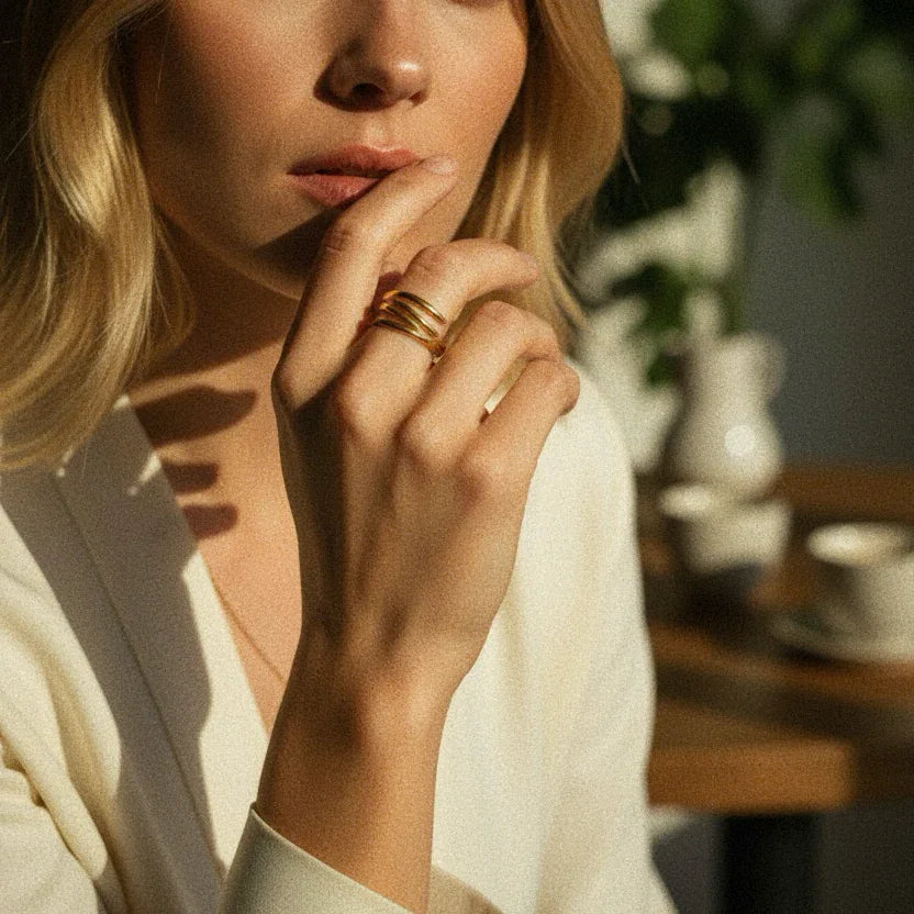 [Royal&Vicky]Shay Zeitgenössischer Goldring