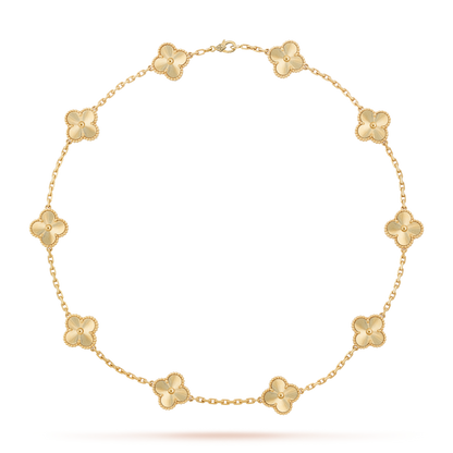 [Royal&Vicky]CLOVER 10 MOTIFS LASER NECKLACE