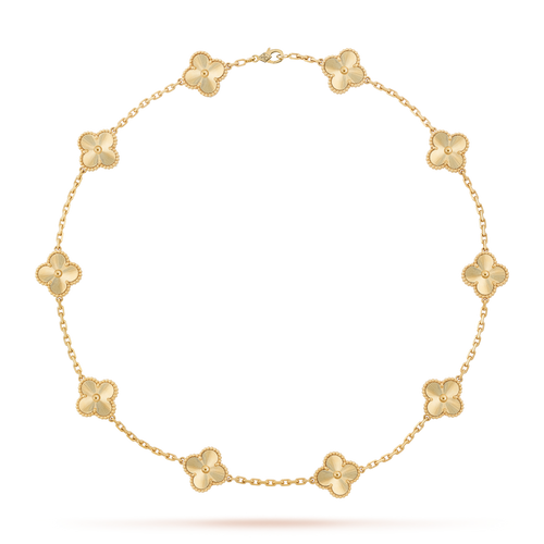 [Royal&Vicky]CLOVER 10 MOTIFS LASER NECKLACE