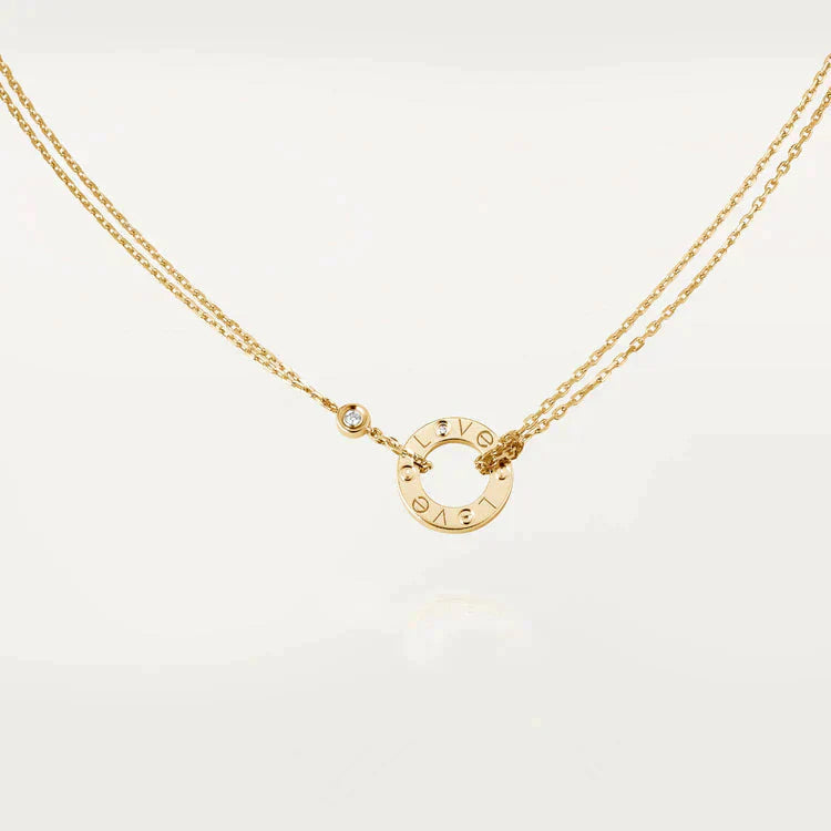 [ROYAL]LOVE NECKLACE 16MM 2 DIAMONDS