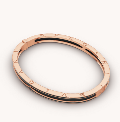 [ROYAL]ZERO 1 PINK GOLD WITH MATTE BLACK CERAMIC BRACELET