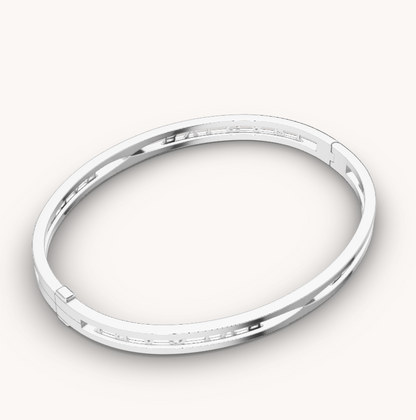 [ROYAL]ZERO 1 SPIRAL LOGO SILVER BRACELET