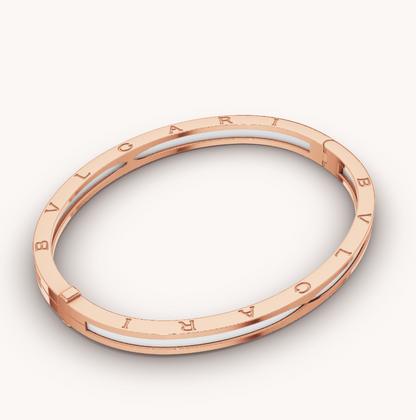 [ROYAL]ZERO 1 PINK GOLD WITH WHITE CERAMIC BRACELET